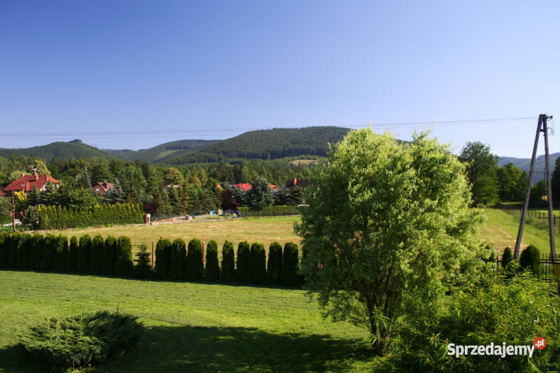 Jasienica Biery k Jaworza Nałęża widok na góry mieszkalny śląskie Biery