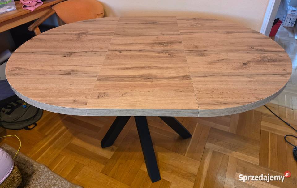 Stół okrągły 100 KANO z Agata Meble z wstawką 100cm Koszalin