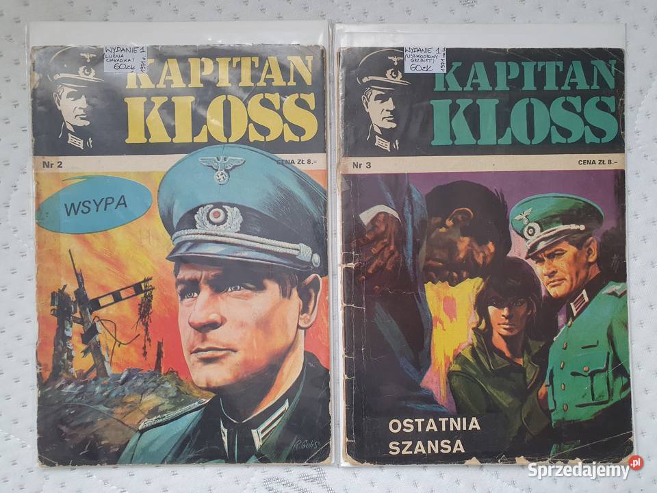 Kapitan Kloss zestaw 12 komiksów wydanie 1 lata pomorskie Gdynia