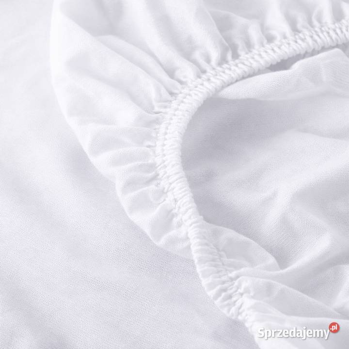 Prześcieradło 160x200 king size białe z gumką biały Brodnica