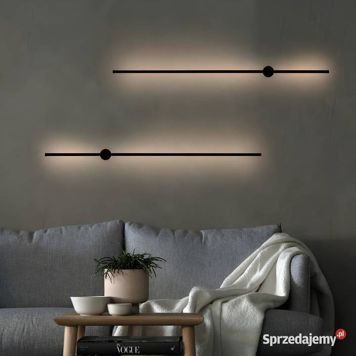 Kinkiet liniowy Polonez 800 80 czarny lampa Kinkiety mazowieckie Warszawa