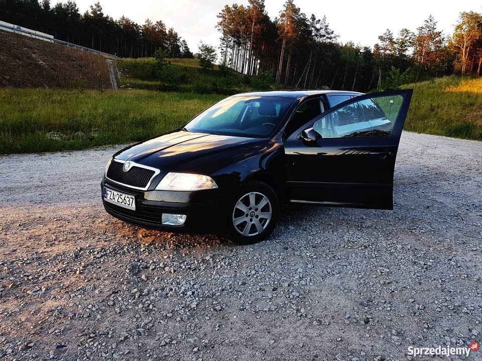 koda Octavia II 2007 Czarna Klimatyzacja elektryczne szyby Nowe Czaple