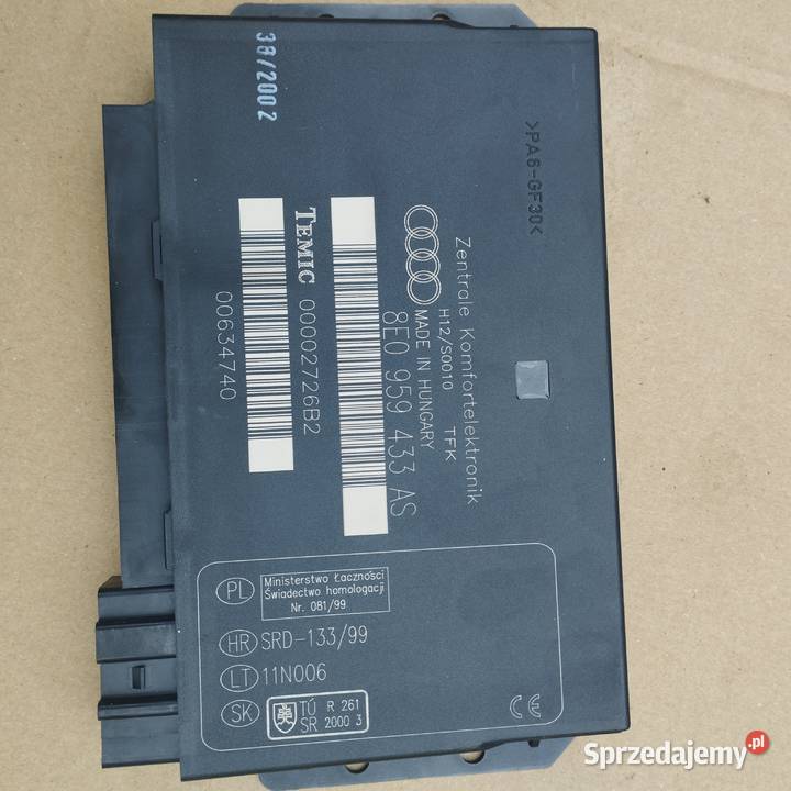 Moduł komfortu audi a4b6 8e0959433as mazowieckie Serpelice