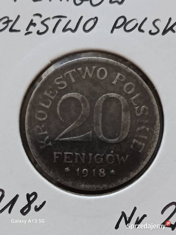 20 Fenigów Królestwo Polskie 1918 r 2 Konin