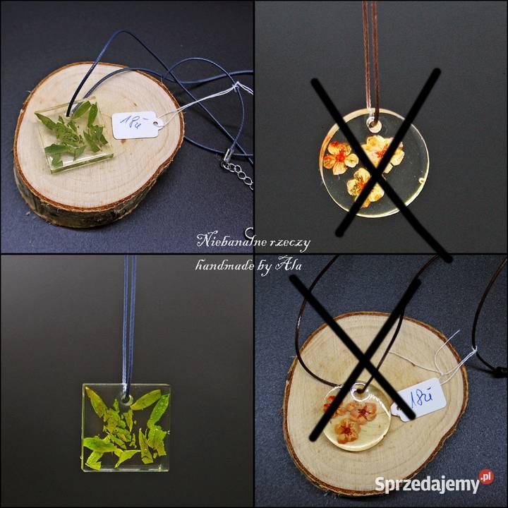 Biżuteria z żywicy wisiorek naszyjnik Kutno