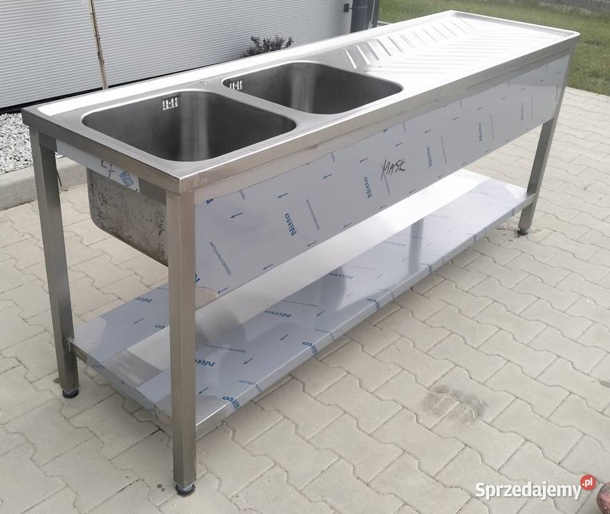 Zlew gastronomiczny 2komorowy 200x55x85 wielkopolskie Słupia Kapitulna