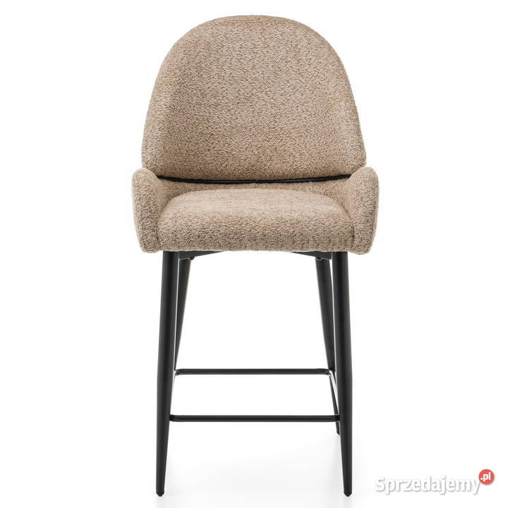 Hoker Tapicerowany Bergamo Boucle Ciemnobeżowe Tarchały Małe