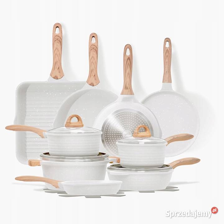 Zestaw garnków aluminiowe 23 el indukcja Myszyniec sprzedam