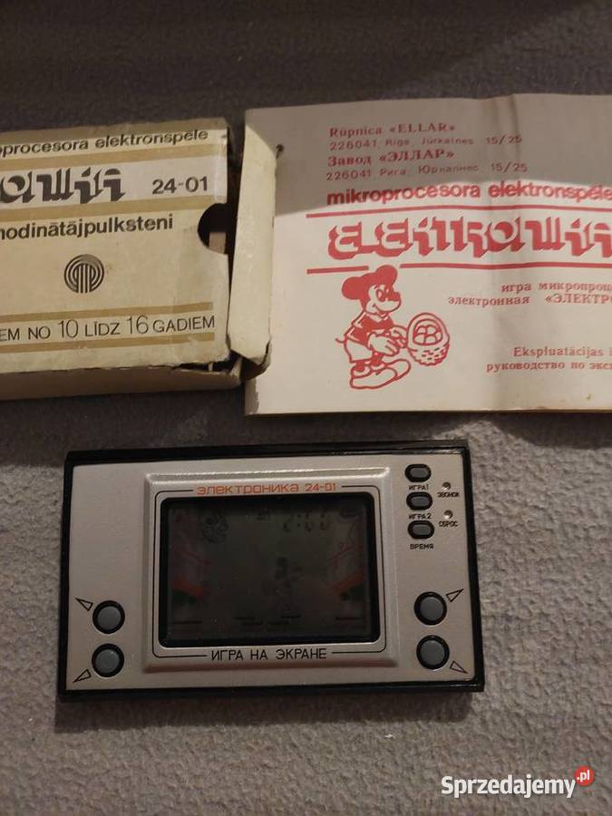 Stara gierka Elektronika 2401 myszka miki Tczew