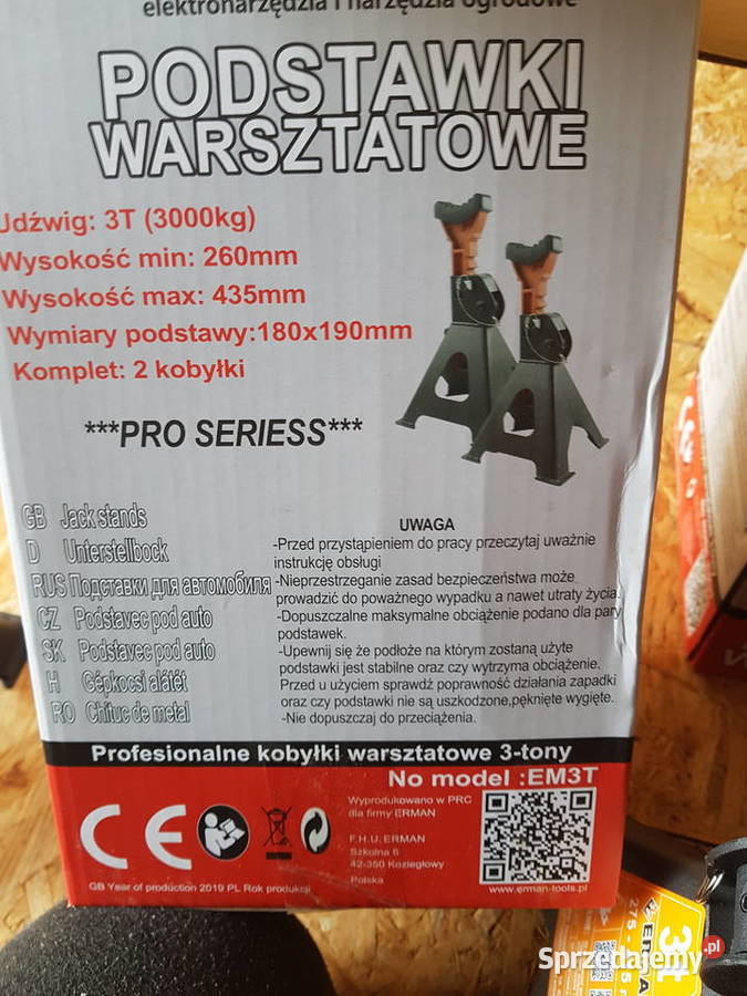 PODSTAWKI WARSZTATOWE KOBYŁKI 3 TONY Erman