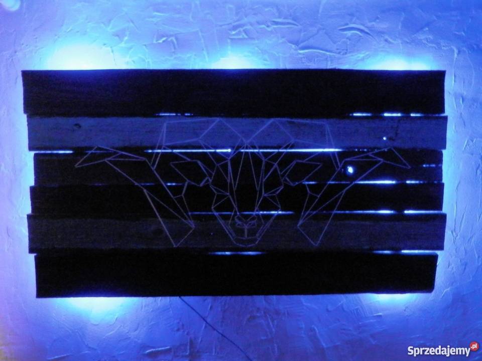 StringArt lampa BARAN na starych deskach ręcznie zachodniopomorskie Szczecinek