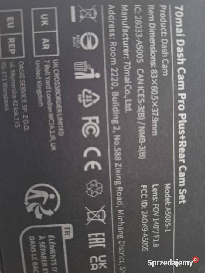 Sprzedam wideorejestrator samochodowy