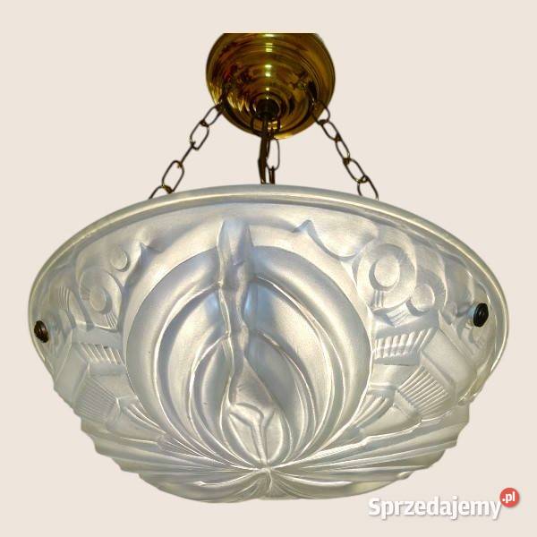 Lampa Art Deco Francja lata 30 H Mouynet vintage Kalisz