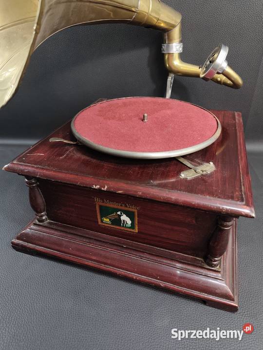 Gramofon Patefon Drewniany Poddębice