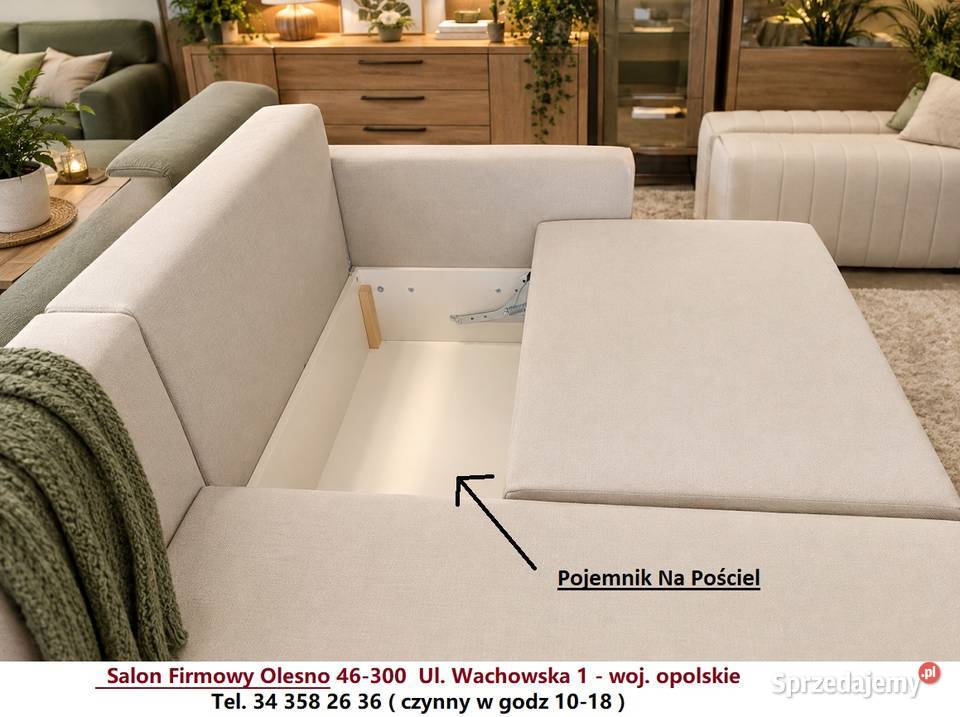 Narożnik GARDA 150 x 230 ze spaniem pojemnik Narożniki Olesno