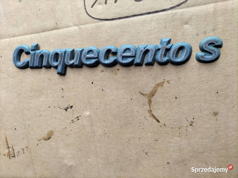 FIAT CINQUECENTO S ZNACZEK EMBLEMAT NAPIS Kamień-Kolonia sprzedam