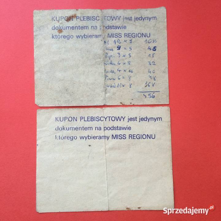 2032 Dwa Kupony Plebiscytowe Szczecin