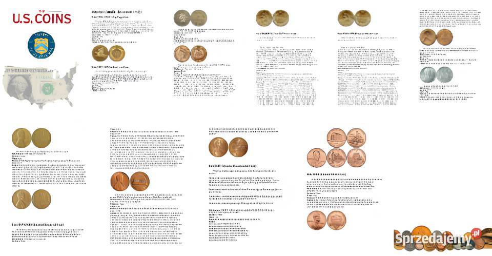 USA monety 1 cent 2 HOLDER Broszura cent 1856 do Kraków
