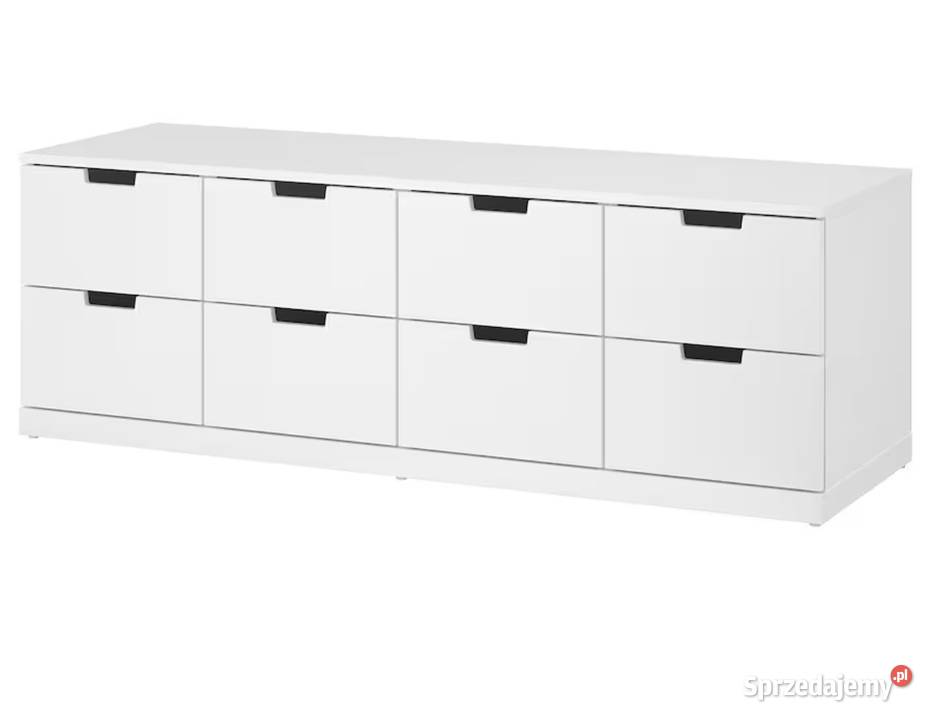 Komoda Nordli 8 szuflad Ikea Biała Komody sprzedam