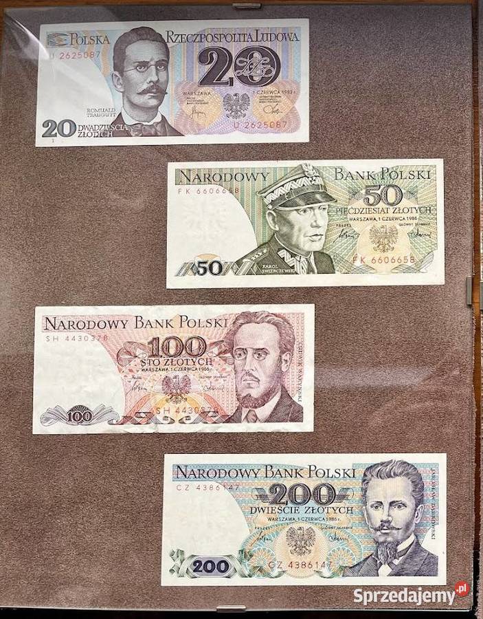Zestaw banknotów Rzeczpospolita Ludowa PRL 10 sprzedam