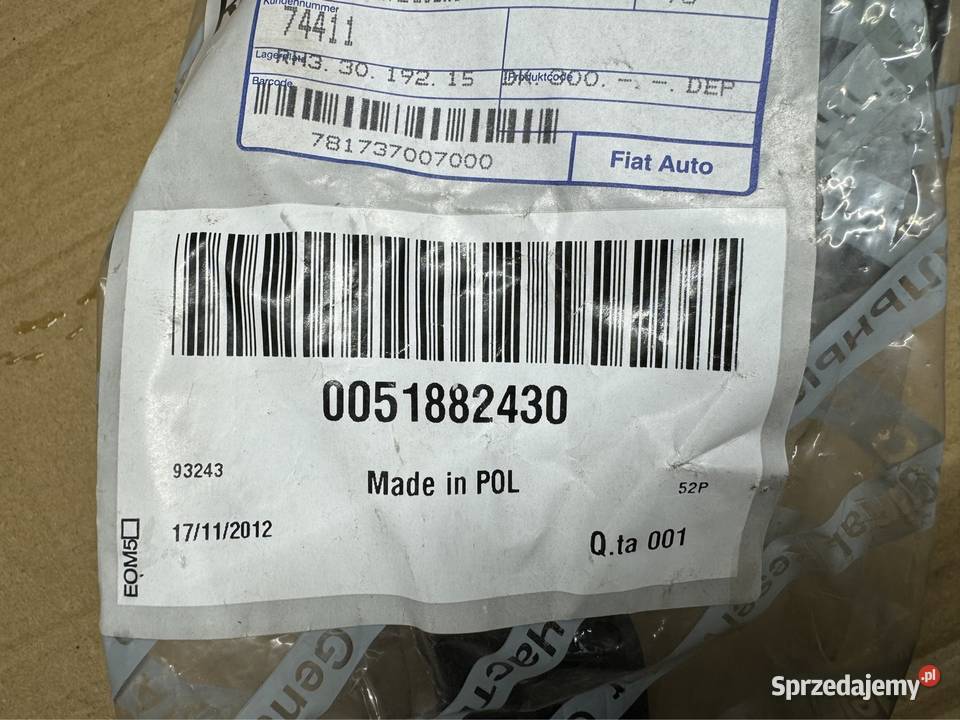 Ślizg mocowanie zderzaka tył lewy Fiat 500 wielkopolskie Międzychód