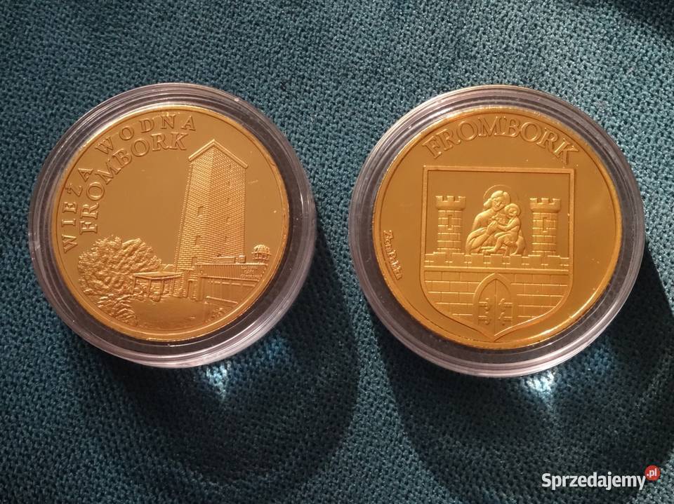 Złota Polska FROMBORK Wieża Wodna Herb medal