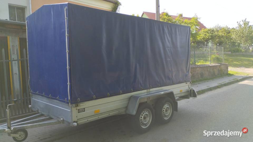 Rydwan dmc 750 przyczepka dwuosiowa towarowa Burtowe i plandeki