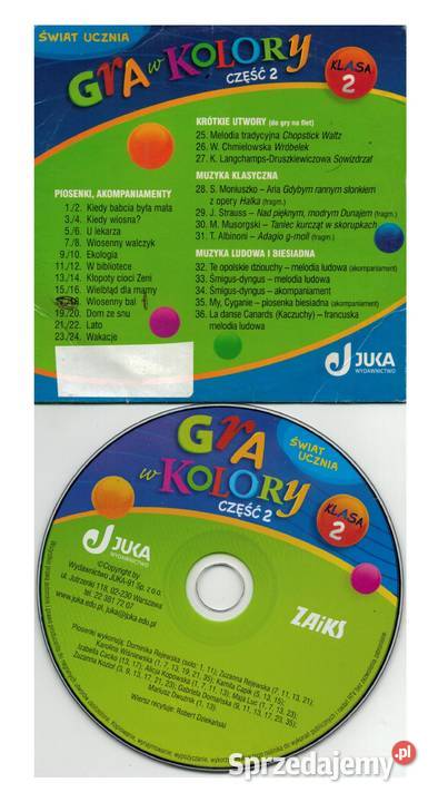 Gra w kolory 2 klasa 2 CD Piosenki Muzyka Juka Rzeszów