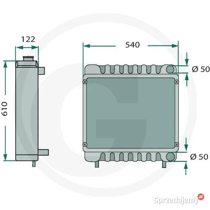 Chłodnica wody Fendt Vario 412 712 714 716 718 nieuszkodzony Zbuczyn