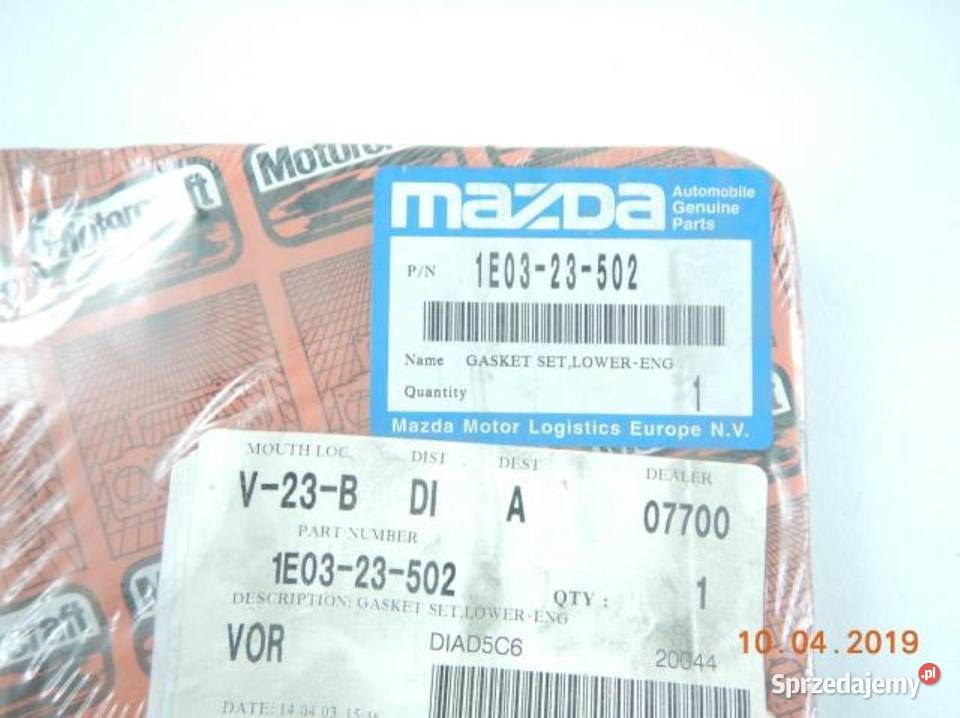 USZCZELKI SKRZYNI KORBOWEJ MAZDA 121 9603 Kolektory ssące lubelskie