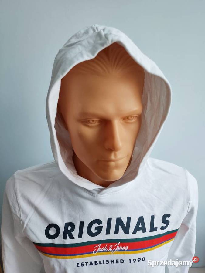 Bluza z kapturem Jack Jones biała opolskie Głuchołazy