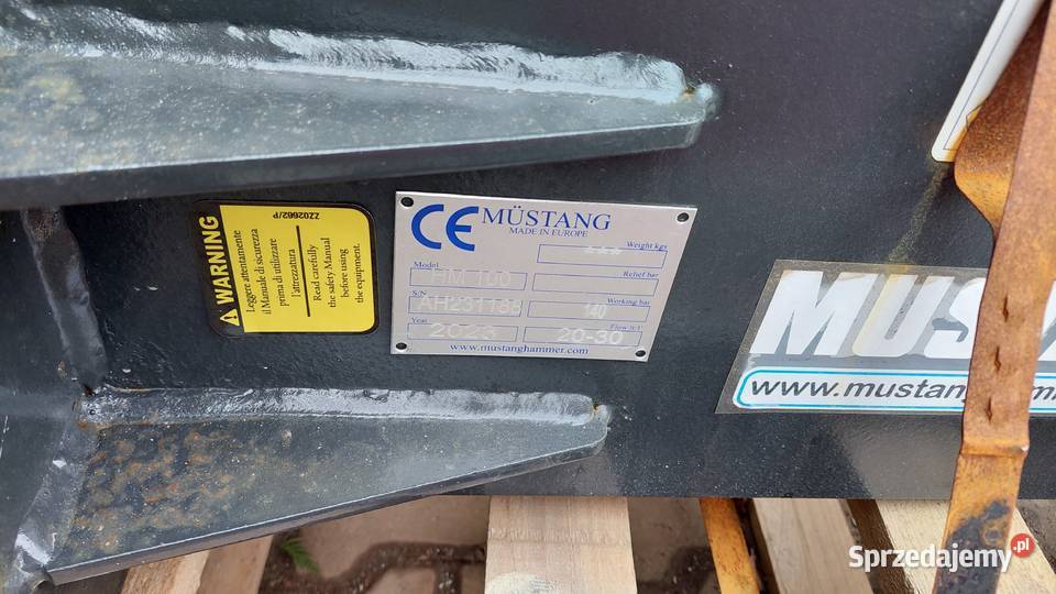 Młot wyburzoniewy Mustang HM100 do minikoparki Rok produkcji 2023 mazowieckie