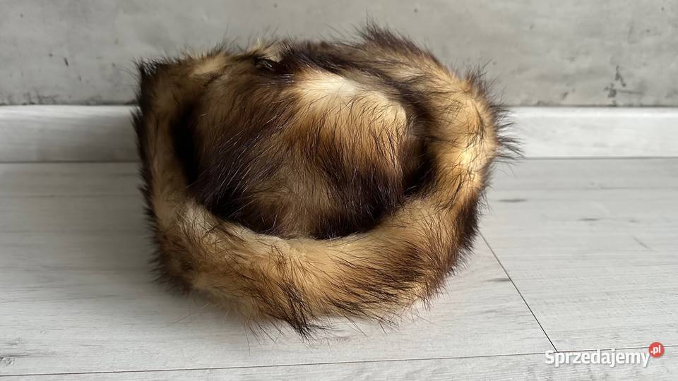 NOWA Czapka z futra tchórzofretki naturalne Uniseks Łódź sprzedam