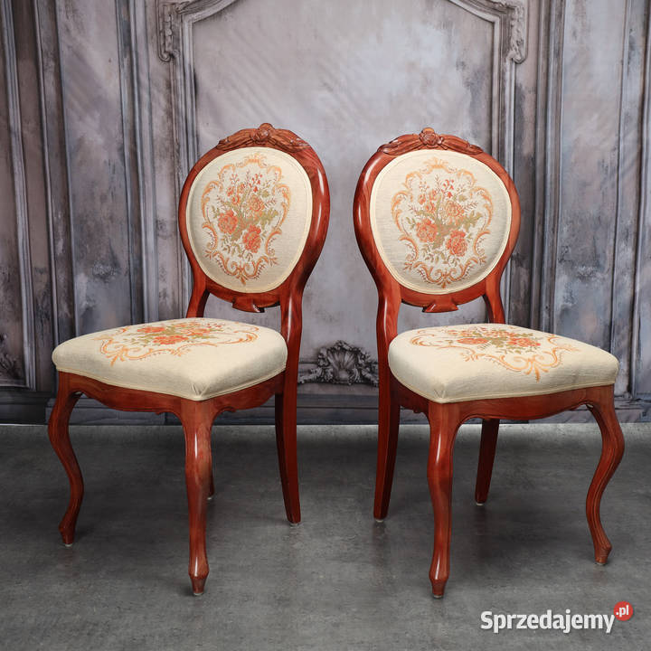 ARTexpert Para zdobionych krzeseł Ludwik Dobrzany