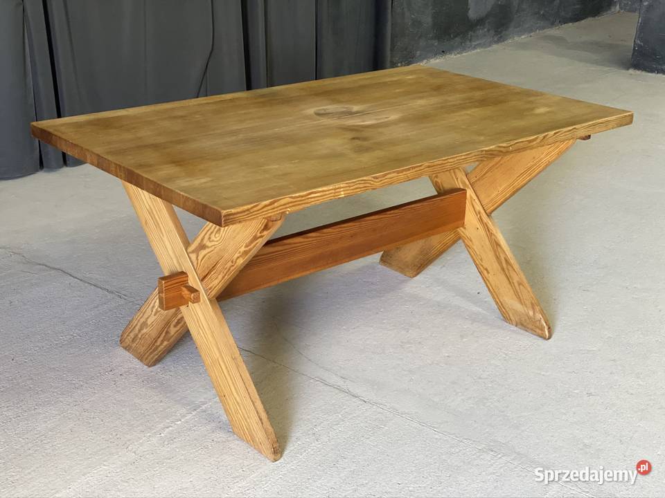 Solidny stół z litego drewna 150x90 Budno