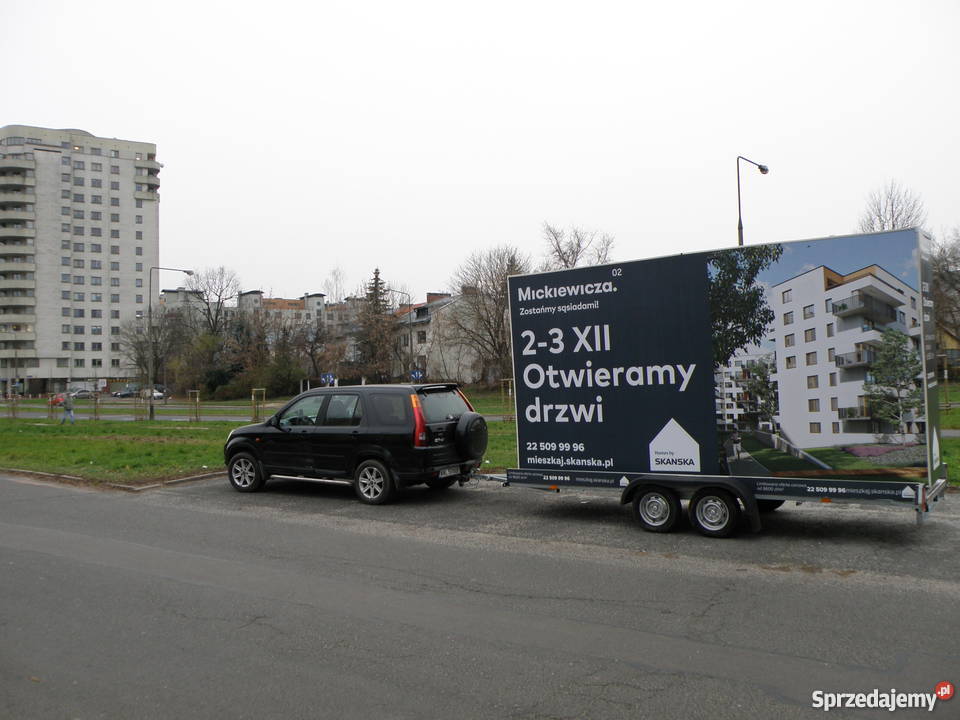 Reklama mobilna podswietlana mazowieckie Warszawa reklama