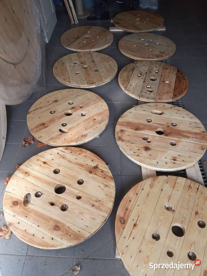 Blat na stół, drewniany, loftowy, okrągły, talerz 60cm