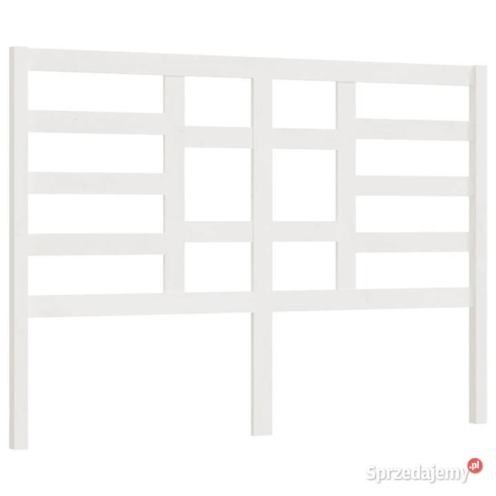 Wezgłowie łóżka białe 126x4x104 lite drewno Warszawa