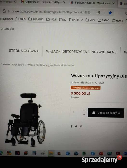 Wózek inwalidzki multipozycyjny Bischoff PROTEGO Częstochowa