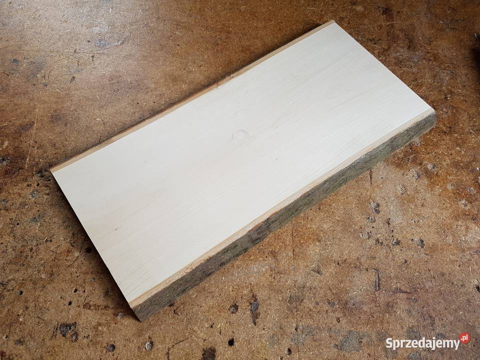 Deska lipowa z korą 50x175x25 rzeźba ikony Łódź