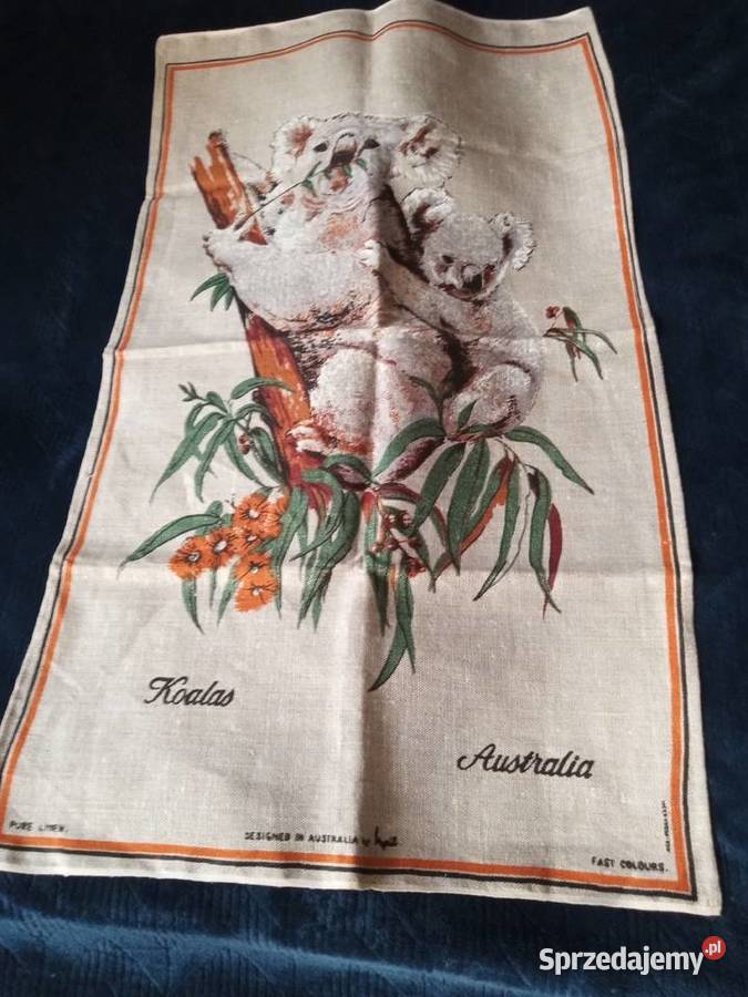 Makatka lniana Koalas Australia by Heil vintage