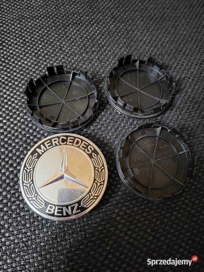 Oryginalne dekielki do felg Mercedes 75mm czarne Dekielki Bielsko-Biała