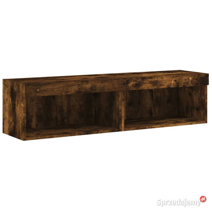 Szafki pod TV z LED 2 przydymiony dąb 60x30x30