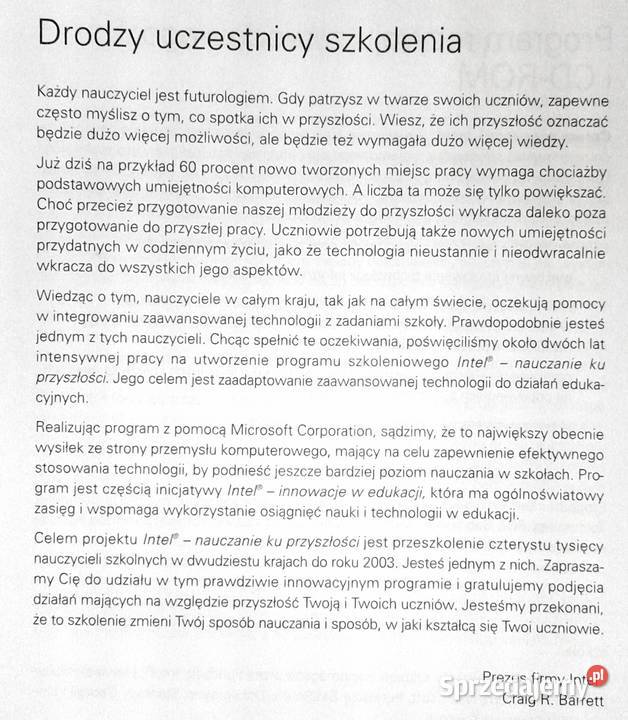 Intel nauczanie ku przyszłości wspierane Chełm