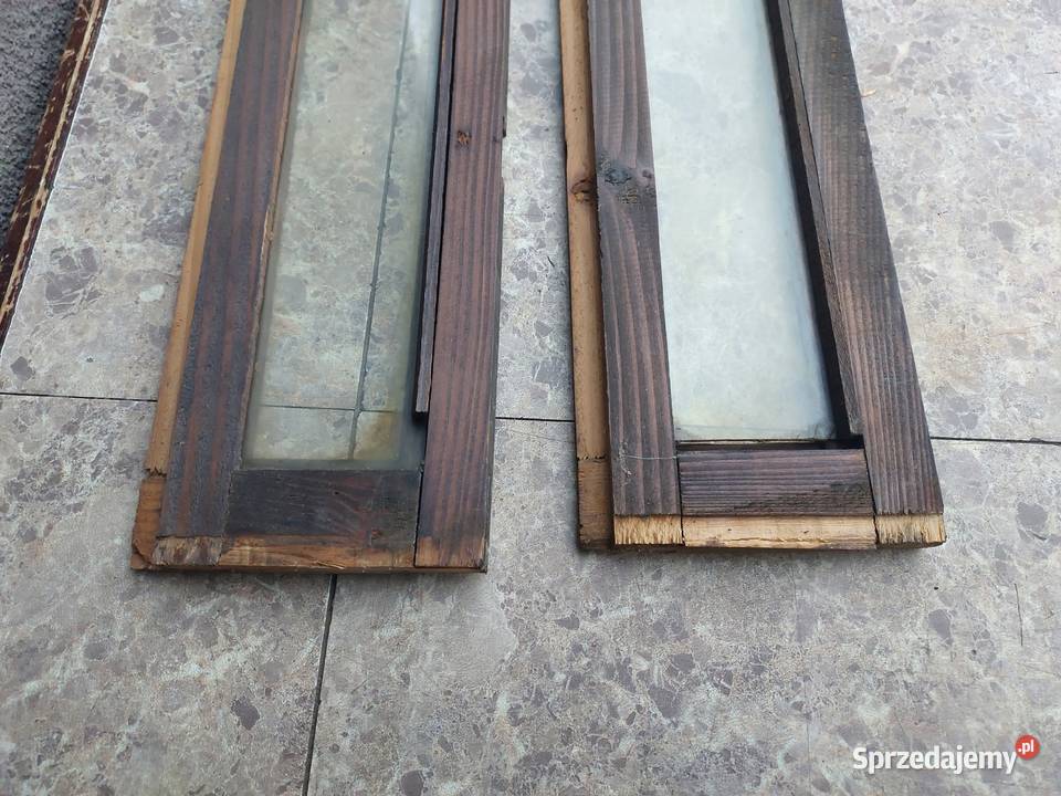 Boki boczne ściany oszklone skrzyni obudowy Antyki Tczew