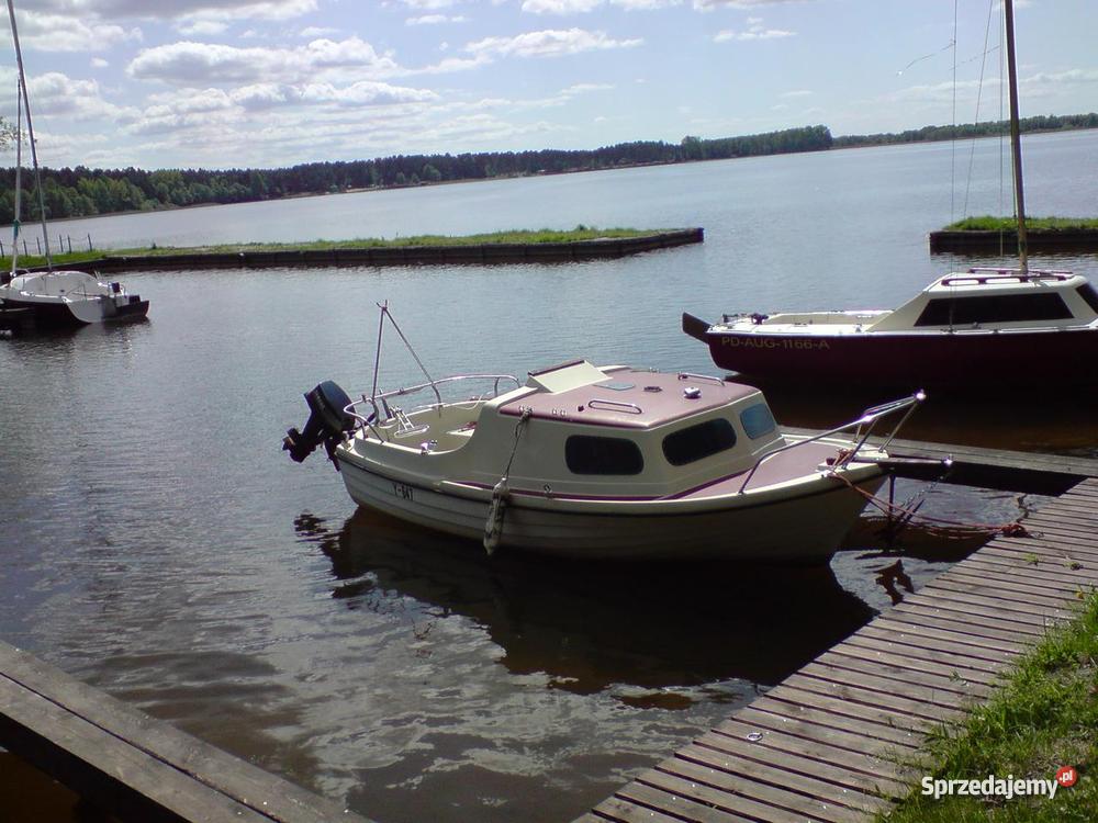Jacht żaglowy KORMORAN łódź kabinowa przyczepa Augustów