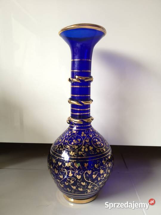 Wazon kobaltowy zdobiony Porcelana i szkło Toruń