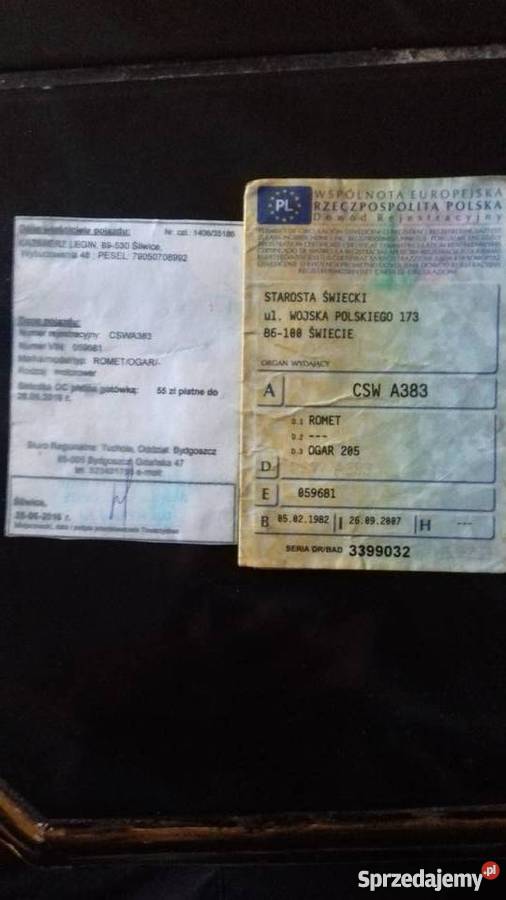 komar ogar 205 papiery sprzedam