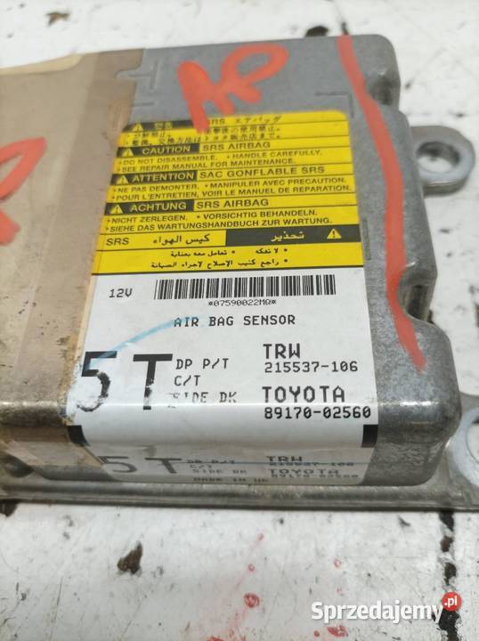SENSOR AIRBAG 8917002560 Toyota Auris I 20062012
