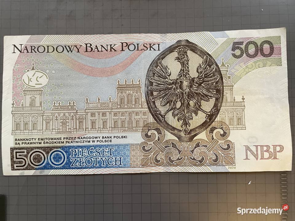 Banknot 500 16022016r AA wielkopolskie Poznań